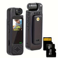 Intelligent Recording Device - 1080P High Definition Body Camera, Lens That Rotates 180 Degrees, Portable Handheld Camcorder, USB Rechargeable, Ideal Present for Celebrations And Anniversaries