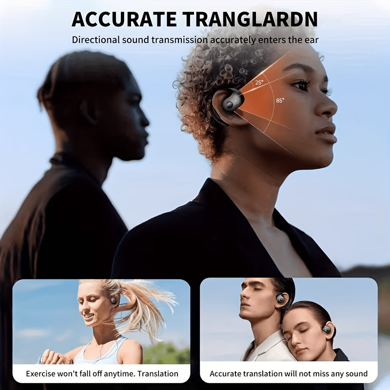 Translation Earphones Supporting Over 100 Languages, Small Coconut Ball Hanging TWS Wireless Earphones, Music Without Delay, Translation Earphones, Conference Recording Translation, Real-Time Voice Translation, Fast Charging, And Free Lanyard
