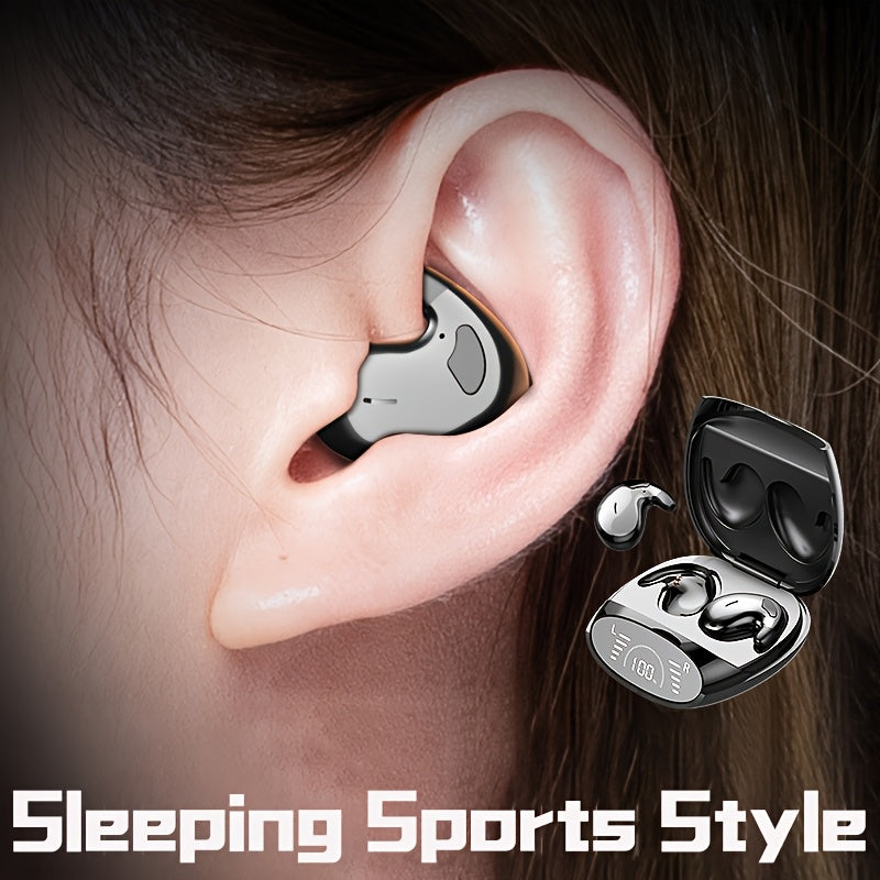 Ultra Thin Wireless Sleep Earbuds, Invisible Earphones, BT5.3 Side Sleeping Special Small Ear Canal Sleep Earphones, Invisible In Ear Mini Earphones, Suitable for Samsung/Android