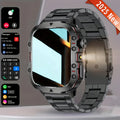 2025 New [Dual Strap] Multi-function Smart Watch Wireless Call And Music Playback Outdoor Sports Headphones USB Magnetic Charging HIFI Sound HD Lens Black Technology Push Button Control Built-in Microphone with Light UV Protected Christmas Gift New