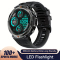 JELLOO Sports Smart Watch For Men, LED Lighting Smart Watch With Wireless (Answer/Make Calls), Outdoor Sports Watches Fitness Tracker With Pedometer Tactical Smartwatch For iPhone & Android Phone