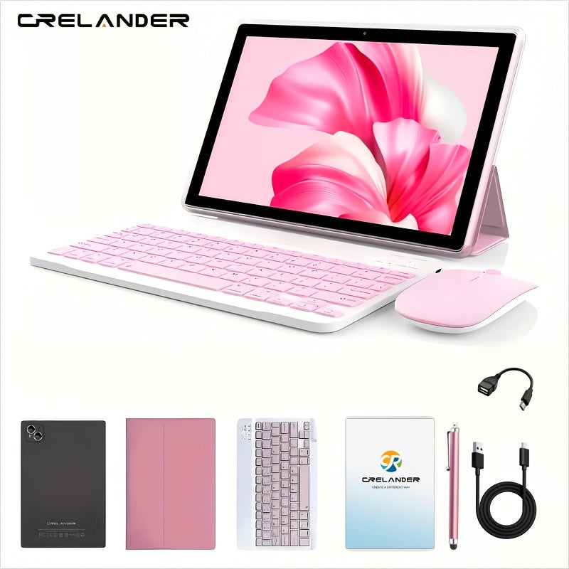 10.1-Inch Android Tablet, a Versatile 2-In-1 Device with Keyboard, Mouse, And Case, Featuring 6GB RAM And 128GB SSD, 1280X800 IPS HD Touchscreen, Dual Cameras, Wifi, And 4G LTE Support. Ideal for Home And Personal Use, Tablet, Pad