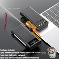 10000/20000/30000mAh Super Large Capacity Portable 5W Slow Charging/15W Fast Charging Power Bank, High Appearance Business Minimalist Style, Build With 4 Cables, 4 Modes Ultra-bright Camping Lights, Travle Must Have, For Iphone Android