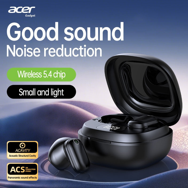 Acer OHR501 Wireless Audio Earbuds Feature a Semi-In-Ear Design with Noise Cancellation, Delivering High-Fidelity Sound Quality. These Music Earphones Are Ideal for Commuting And Fitness, Equipped with Touch Controls And Voice Call Noise Reduction
