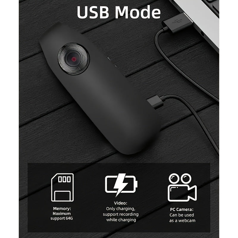 1080P HD Wearable Mini Body Camera, Compatible with Smartphones, Supports Up to 128GB TF Card, Ideal for Security, Biking, Evidence Collection And Adventure Video Recording, Video Monitor-Best Gift for Holidays