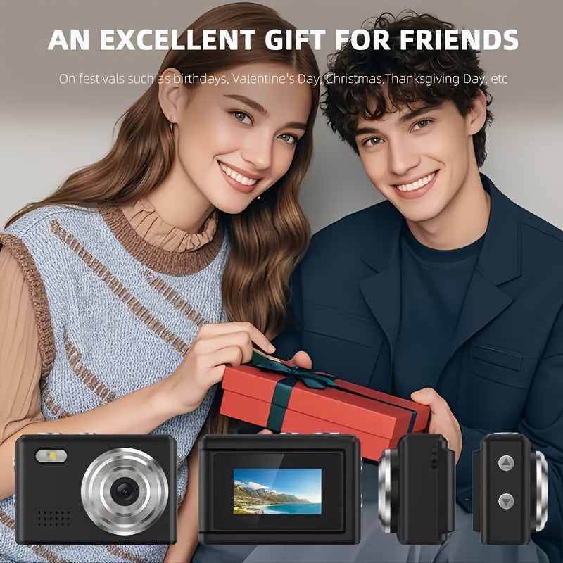 Small Keychain Mini Digital Camera, 16X Zoom Autofocus Shock-proof Point And Shoot Camera With 2.8-inch Screen, Perfect For Travel Vlog, Ideal Birthday Gift For Adults, Friends & Beginners