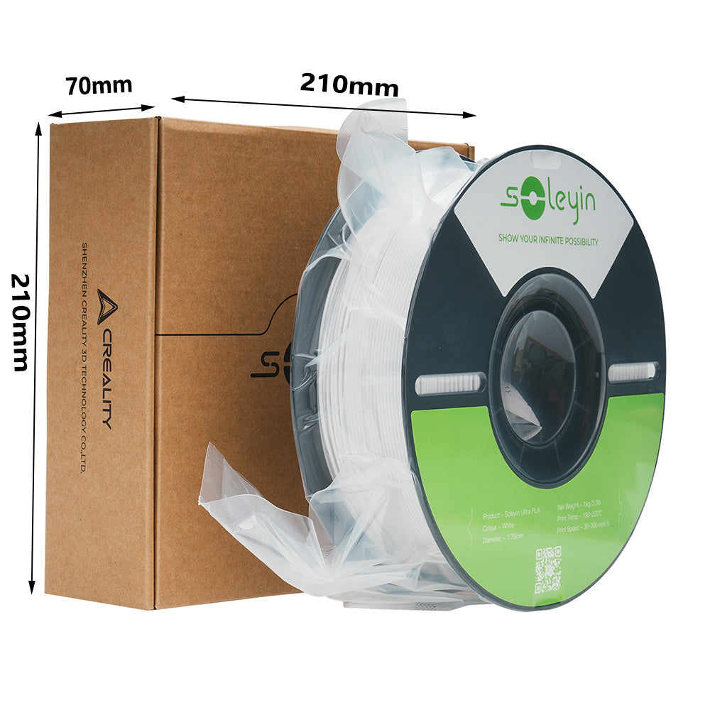 Creality SOLEYIN Ultra PLA Filament 1.75mm PLA 3D Printer Filament High Speed 30-600mm/s Dimensional Accuracy +/- 0.02mm, 1kg Spool (2.2lbs), Fit Most FDM 3D Printer