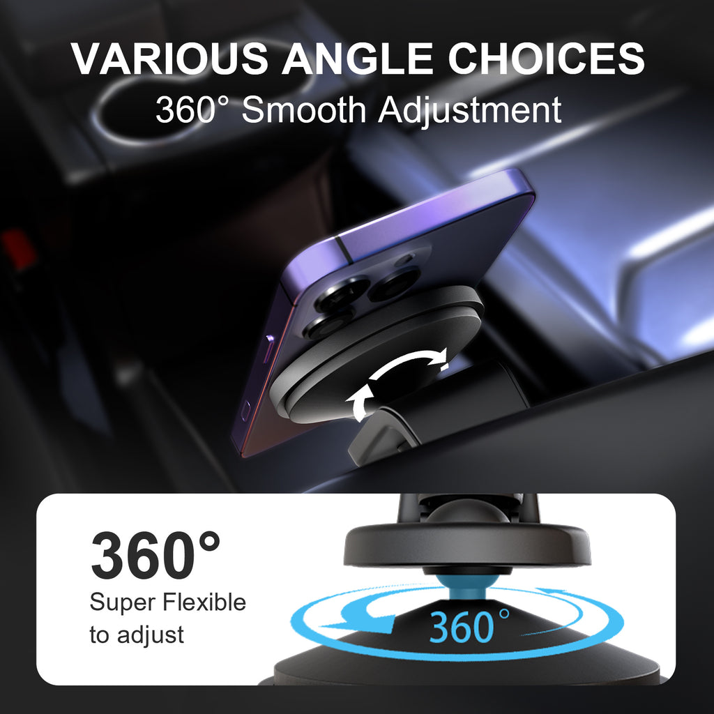15W Maximum Fast Magnetic Wireless Car Charger Mount, Vehicle Phone Holder for Iphone 17/17 Air 16/16 Pro/16 Plus/16 Pro Max/15/14/13/12 Series, Compatible with for Samsung Galaxy Series And Android Phones, Supports Multiple Devices