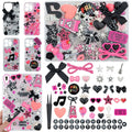 1050pcs Junk Phone for case Charms Kit, Junk Charms for Cases, Kawaii Bow, Letter Beads, Nail Additions, Flatback Pearls, Rhinestones, Cute Aesthetic Decor for Phone for case