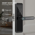 Smart Door Lock, Biometric Keyless Entry Door Lock, with Application, Keyless Entry Door Lock, Fingerprint Door Lock, with Numeric Keypad, WiFi Smart Fingerprint Door Lock, with Wide-angle Camera Suitable for Homes, Rentals, Offices, And Hotels