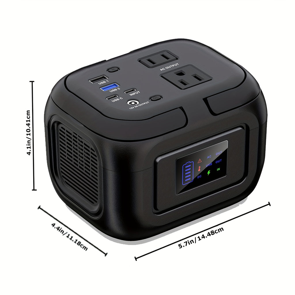 120W Portable Power Station 97.68Wh Power Bank With AC Outlet Portable Charger With USB-A USB-C Outputs Battery Bank Supply For Outdoor Camping RV Home Use Emergency Backup (solar Panels Optional)