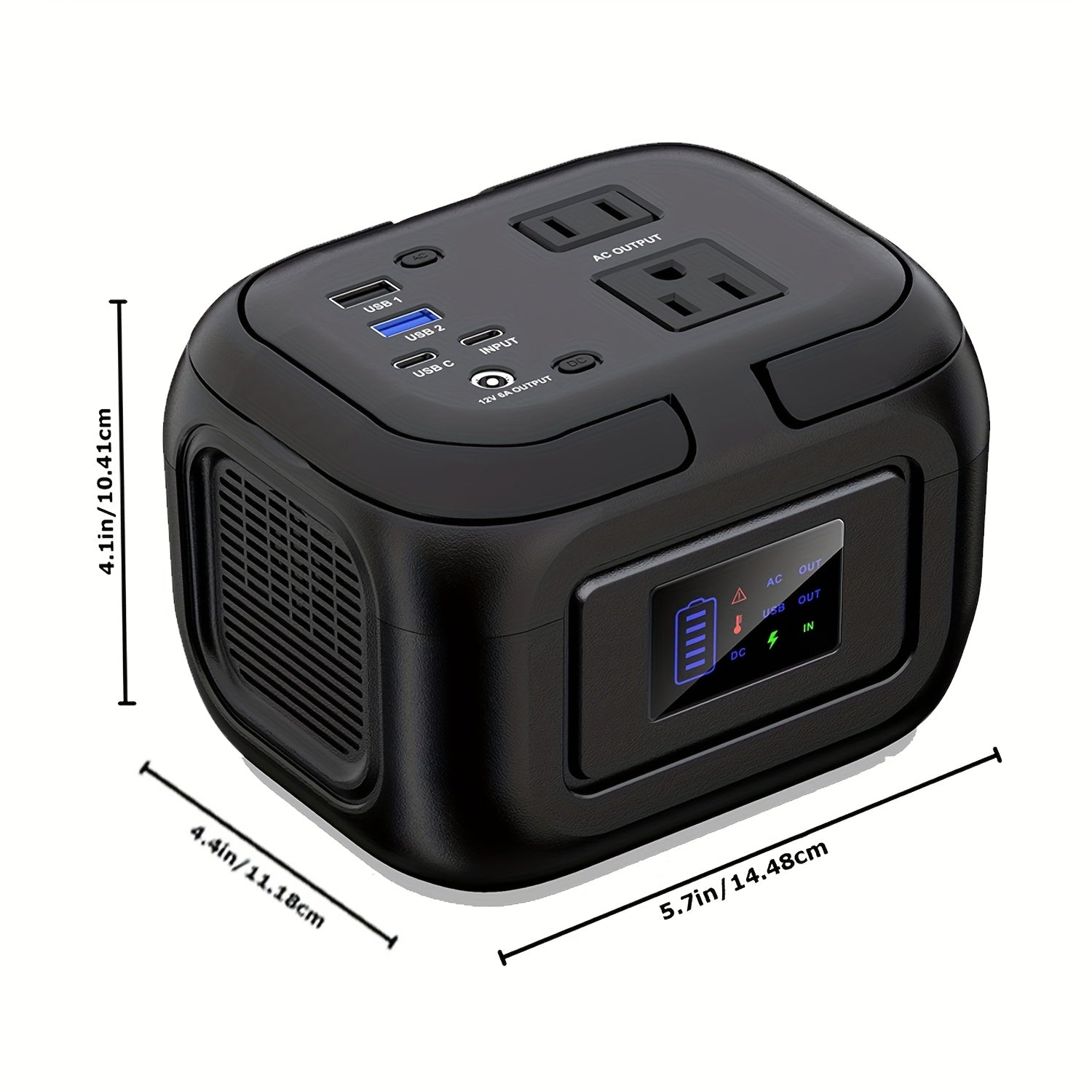 120W Portable Power Station 97.68Wh Power Bank With AC Outlet Portable Charger With USB-A USB-C Outputs Battery Bank Supply For Outdoor Camping RV Home Use Emergency Backup (solar Panels Optional)