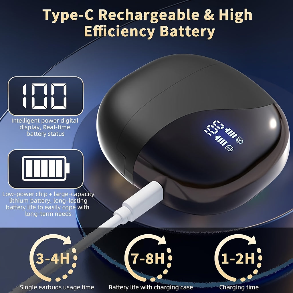 Real-Time Languages Smart AI Translation Earbuds - Translate In Real-Time, Providing Precise Simultaneous Interpretation to Eliminate Language Obstacles for Seamless Business Trips, Social Interactions, Education, Work, And Conferences,