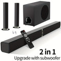 2 IN 1 TV Sound Bar, SoundBar For Smart TV, Wireless Speaker Surround Home Audio, Sound Bars With Subwoofer, ARC/Optical/AUX Connection, With Infrared Remote Control