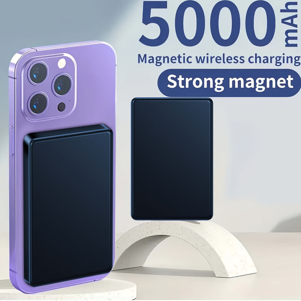 Power Bank, Ultra-Slim 5, 000mAh Magnetic Battery 20W Ultra-Fast Compatible Portable Charger, Ergonomic Design, For IPhone16/15/14/13/12 For IPhone17 Series