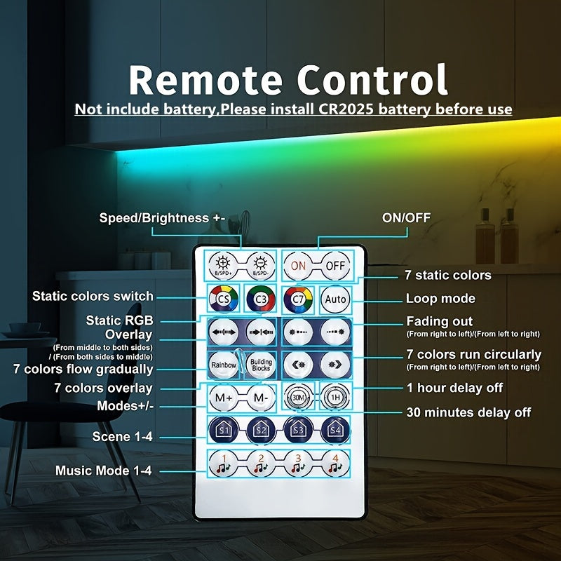 Strong Outdoor/indoor Dual-purpose RGBIC Neon Light Rope - APP/remote Control Dual Control | Suitable for Courtyard Walls, Store Signs, Bedrooms, Game Rooms, and Halloween/Christmas Decorations