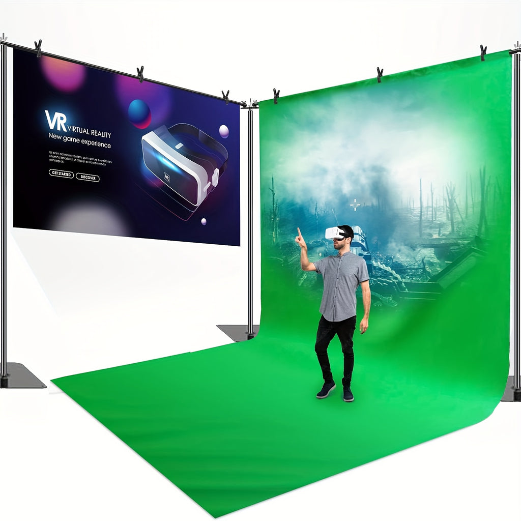 19X6.5Ft Background Support Stand Featuring a 300° Rotating Connector & Dual Crossbar - Versatile Background Support System, Includes 6 Clamps, 3 Weights, And a Carrying Bag for Photography, Weddings, And Events