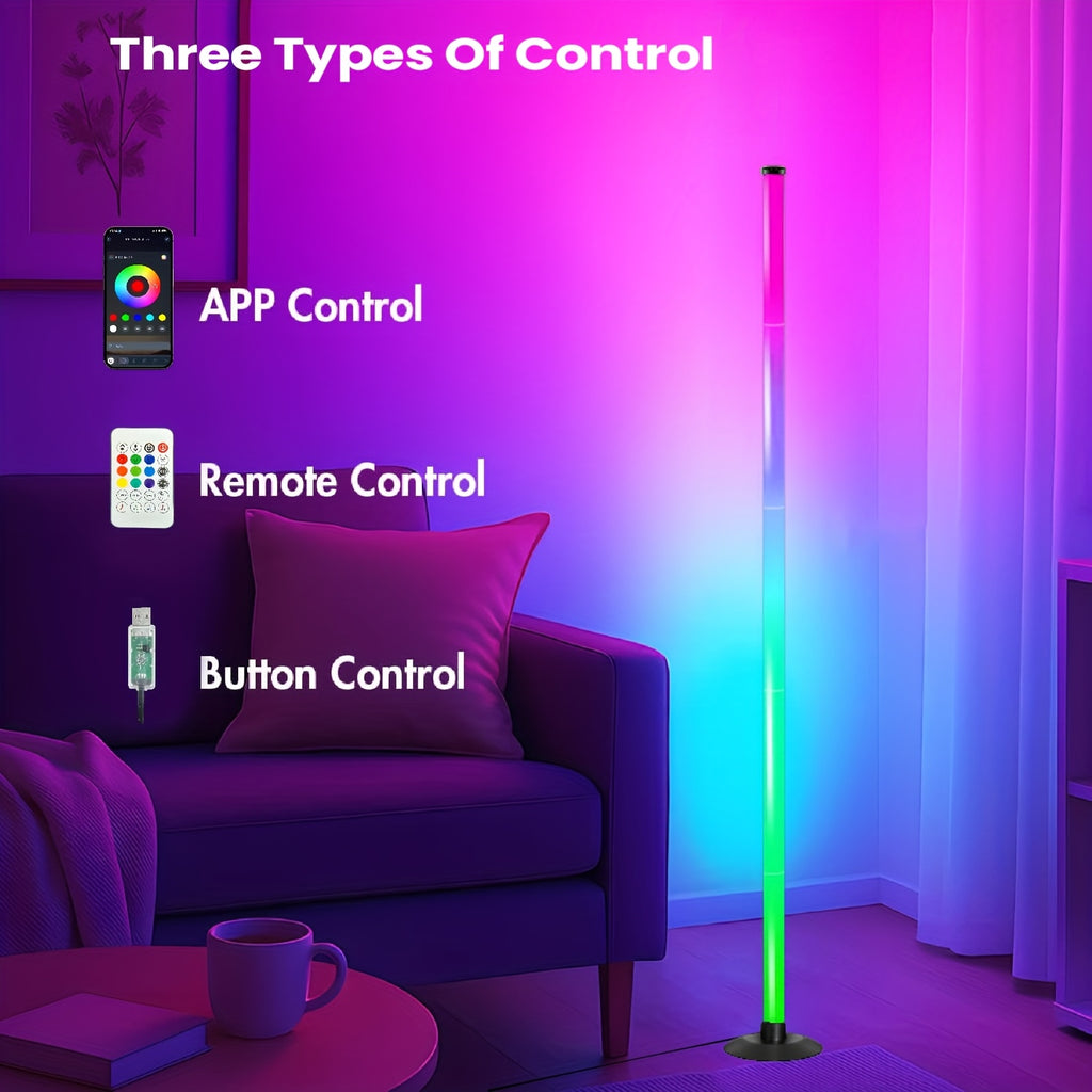 Smart LED Floor Lamp, Mood Lighting, Modern Minimalist Style, Backlight, APP/Remote, Dual Control | Home and Office Lighting, Bedside Decorative Lamp, Gaming and Study Decoration, Holiday and Birthday Gift, Halloween and Christmas Decoration