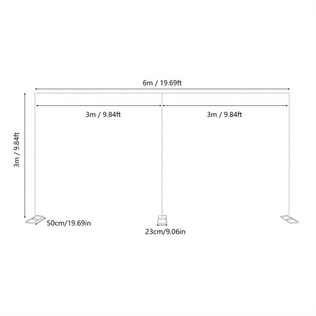 20Ft X 10Ft Backdrop Stand Pipe Kit Heavy Duty Wedding Backdrop Stand Drape Kit Curtain Frame with Weighted Stainless Bases for Backdrop Frame Wedding Backdrop Ceremony Backdrop