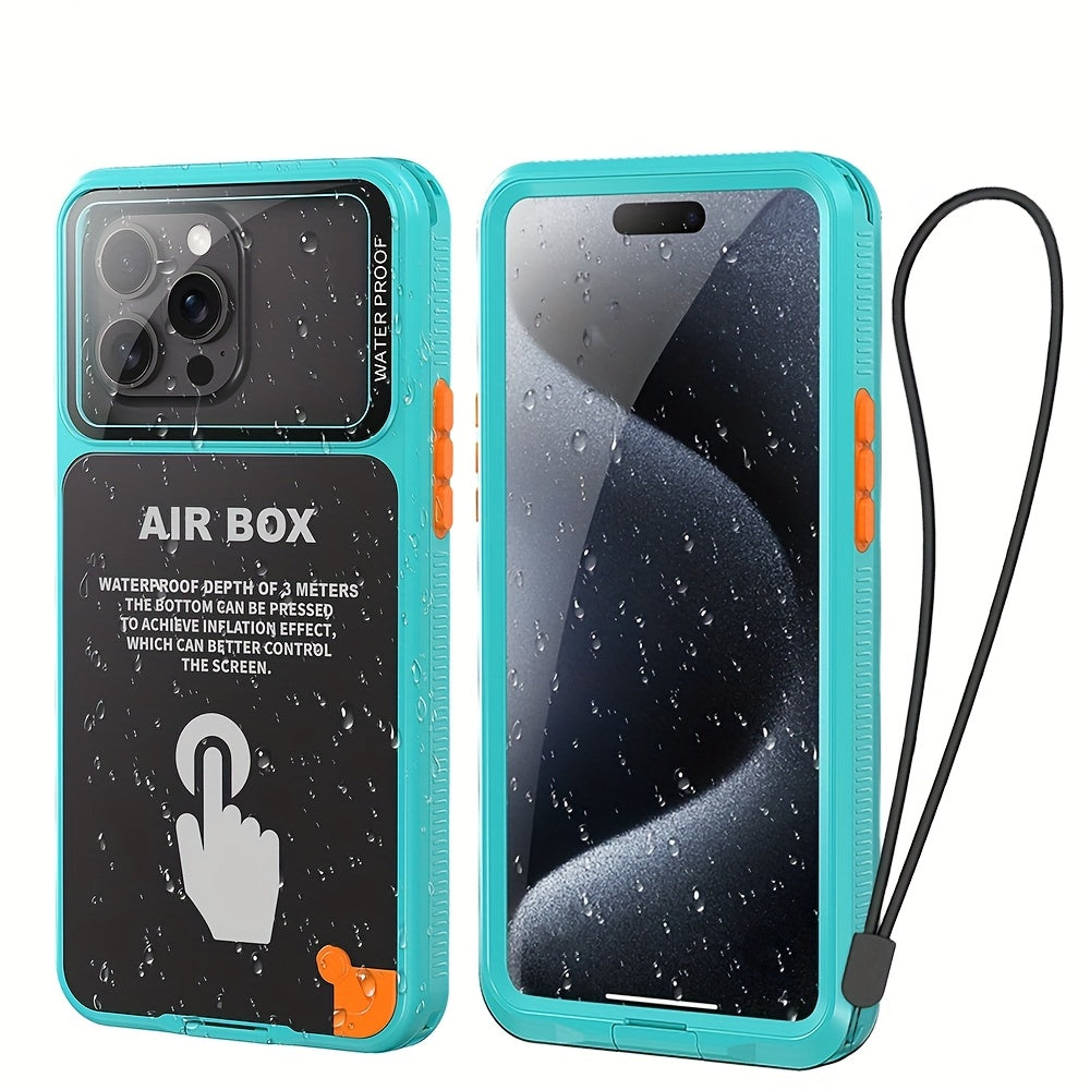Phone Case - Outdoor Sports Swimming Surfing Underwater Photography Multifunctional 360-Degree Fully Enclosed Universal Shockproof And Dustproof IP68 Phone Case Suitable for Iphone 16/15/15 Pro/14/14 Pro/13/13 Pro/12/12 Pro