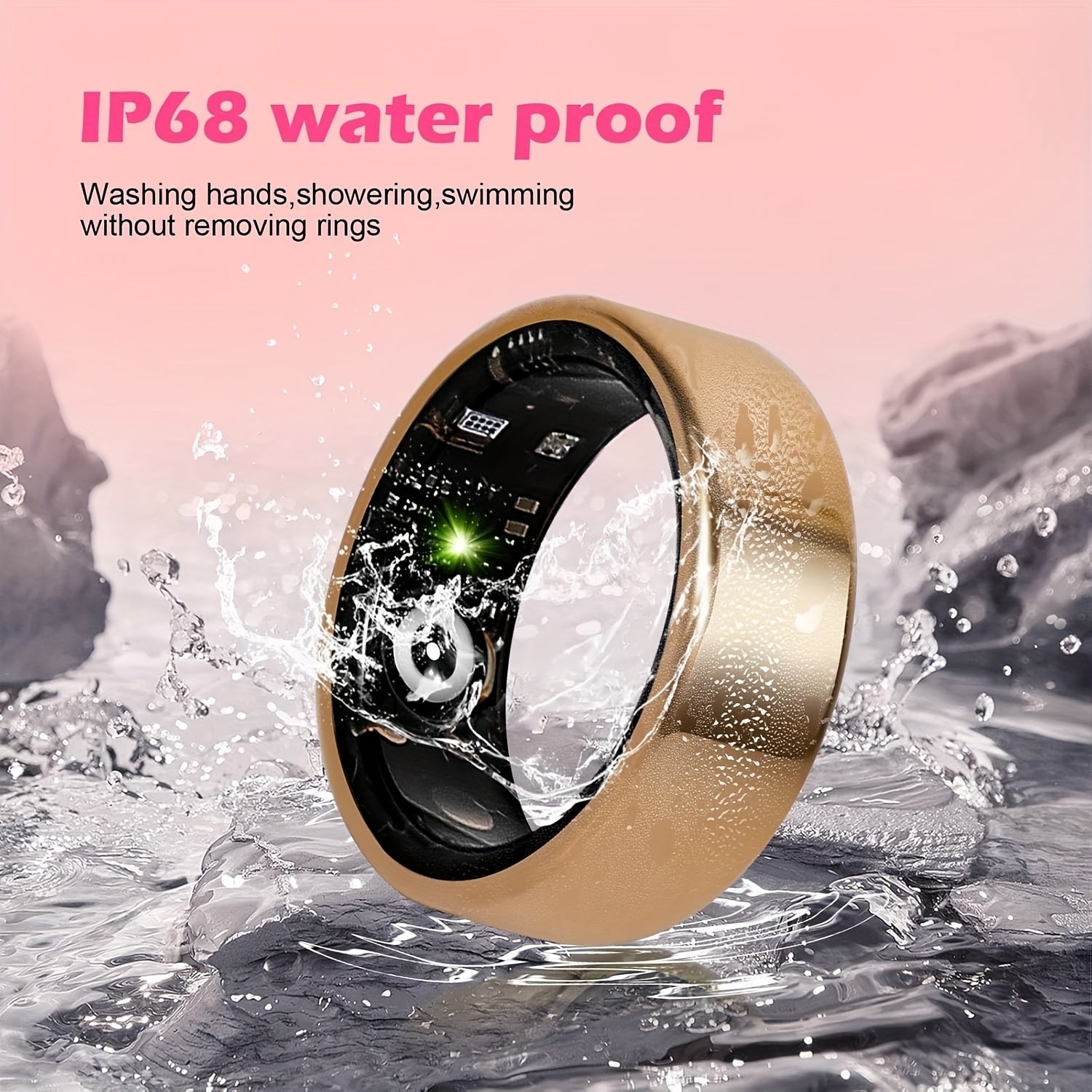 Smart Ring Health Tracker, Health Rings for Women & Men, Sports Rings with Steps, Calories, Sleep Ring Monitor for iPhone Android, Fitness Tracker, Health Tracker Ring - Mother's Day Gifts