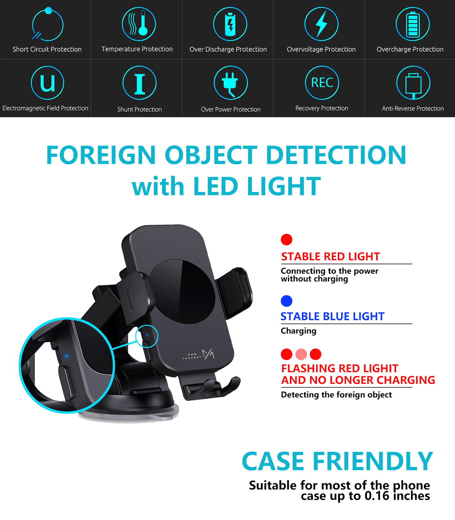 Ultra-Fast 15W RapidWireless Car Charger - Smart Auto Clamping Phone Mount for iPhone 15 14 13 12 11 Pro Max, Samsung Galaxy S23 S22 S21 - Hassle-Free, Seamless Compatibility