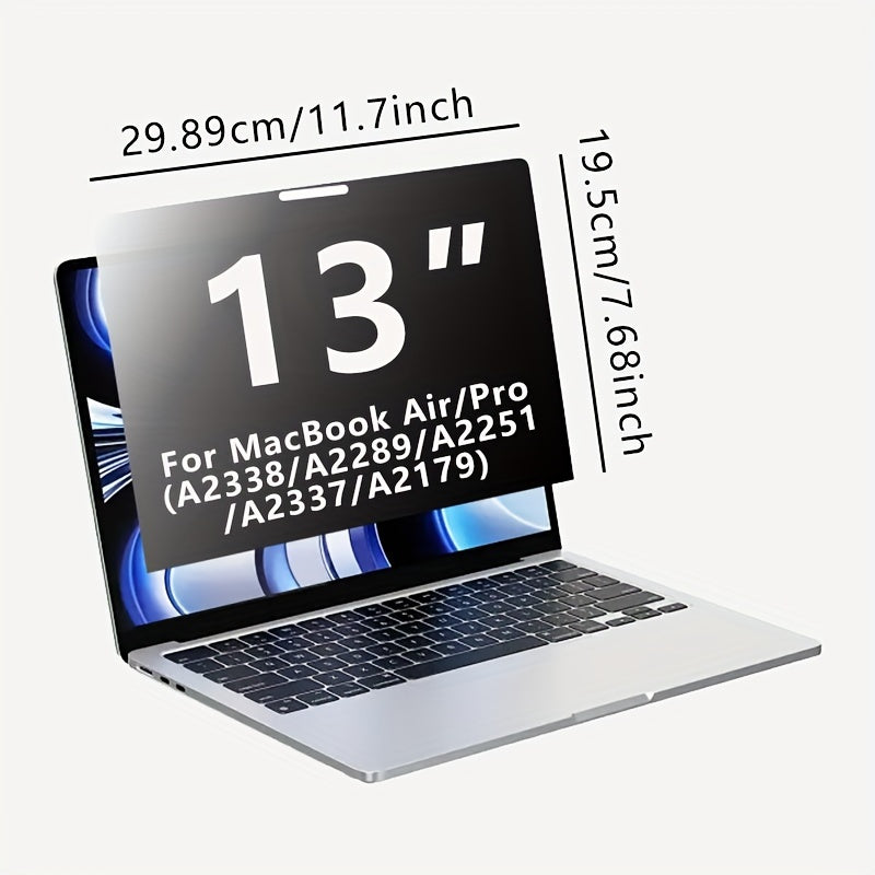 Privacy Screen Protector That Blocks Blue Light for Macbook Air 13.3" (2018-2021) And Pro 13.3" (2016-2022) - Reduces Glare, Alleviates Eye Strain, And Features a Multi-Layer Protective Film