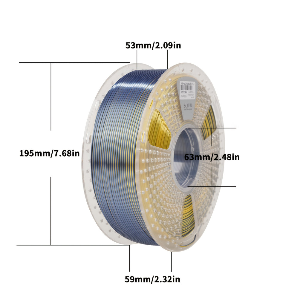 SUNLU PLA Plus Filament for 3D Printing, Dual Color Gradient, High Toughness, Shiny Texture, 1.75mm Diameter, Low Shrinkage, Dimensional Accuracy +/- 0.02mm, Smooth Surface Plastic Materia, 1kg Spool (2.2 Lbs)
