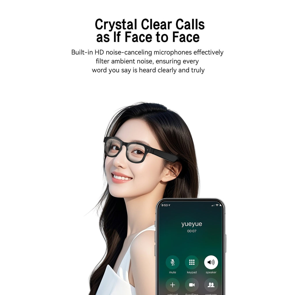 AI Smart Glasses Camera 8MP HD Video Recording Glasses with Audio, Real-Time Translation, Bluetooth Call & Music, AI Object Recognition, Touch Control, Wearable Camera Glasses for Men Women Travel Outdoor