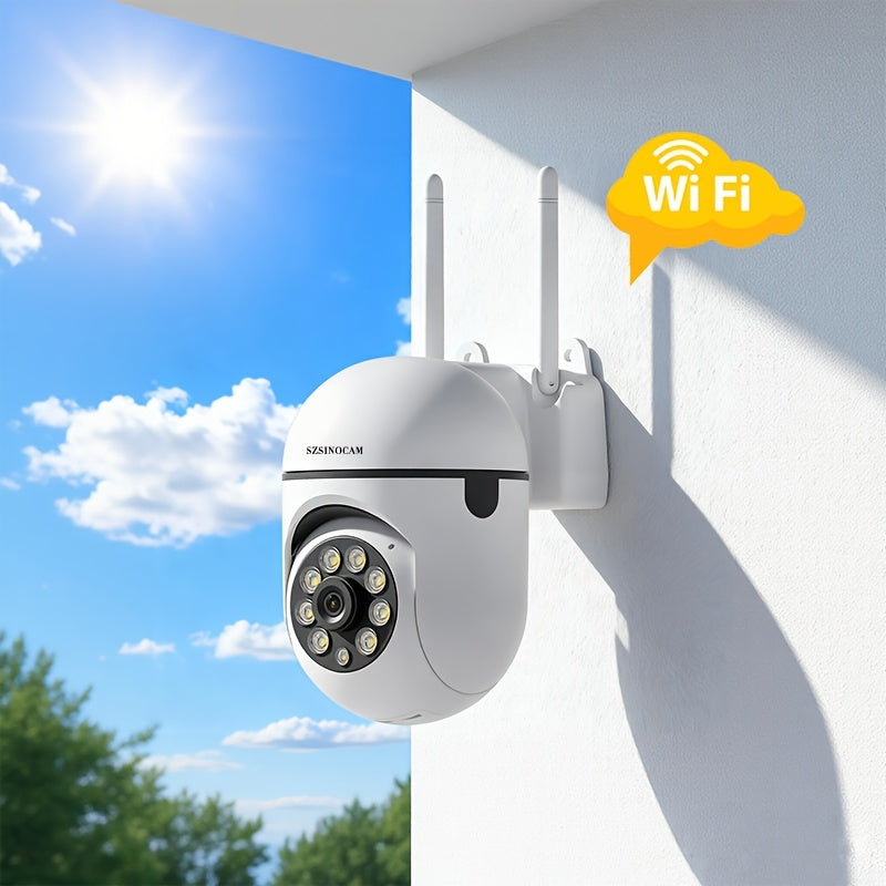 SZSINOCAM 1080P/2.4G Wireless Wifi Camera/Color Night Vision/Two-Way Audio/360-Degree Pan/Tilt/Zoom, AI Motion Tracking And Detection/Home Security Monitoring/Spotlight, And Alarm/Cloud Storage And TF Card Storage.., Property Protection