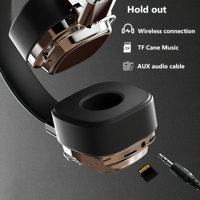 Bluetooth Headphones, HD Stereo Sound Over Ear Headphones with Built-in Microphones, Deep Bass 20 Hours Playtime, Fast Charge BT 5.2 Headset for Adults, School, Travel