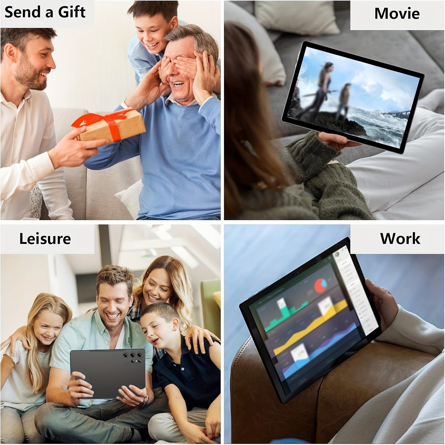 [2in 1 Tablet PC] 2in 1 Android 15 Tablet Latest Tablets, 11 Inch Tablet 12GB RAM 128GB ROM, 2in 1 Tablet with Keyboard, Case, Stylus, Long Battery Life, Tablet PC, 5G Wifi, 8MP+20MP Dual Camera, 1280 * 800 FHD IPS Screen, Tablet, Pad