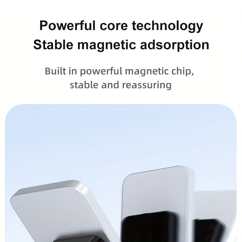 New 10000mAh Magnetic Wireless Power Bank 22.5W/PD20W Mobile Phone Portable Charger LED Battery Display Emergency Backup for Outdoor Travel Charging 3 Devices At The Same Time, Comes with A Stand for Use On The Plane