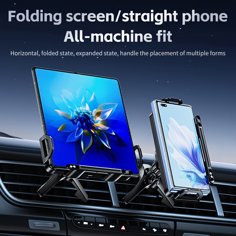 [15W Fast Charging] Car Wireless Charging Stand 15W Wireless Charger Stand, Induction Opening And Closing, Horizontal And Vertical Rotation, Dual Coil Fast Charging, Suitable for Various Folding Screens, for Galaxy Zfold6/5/4/3 for Galaxy Z Fold/Notes, Et