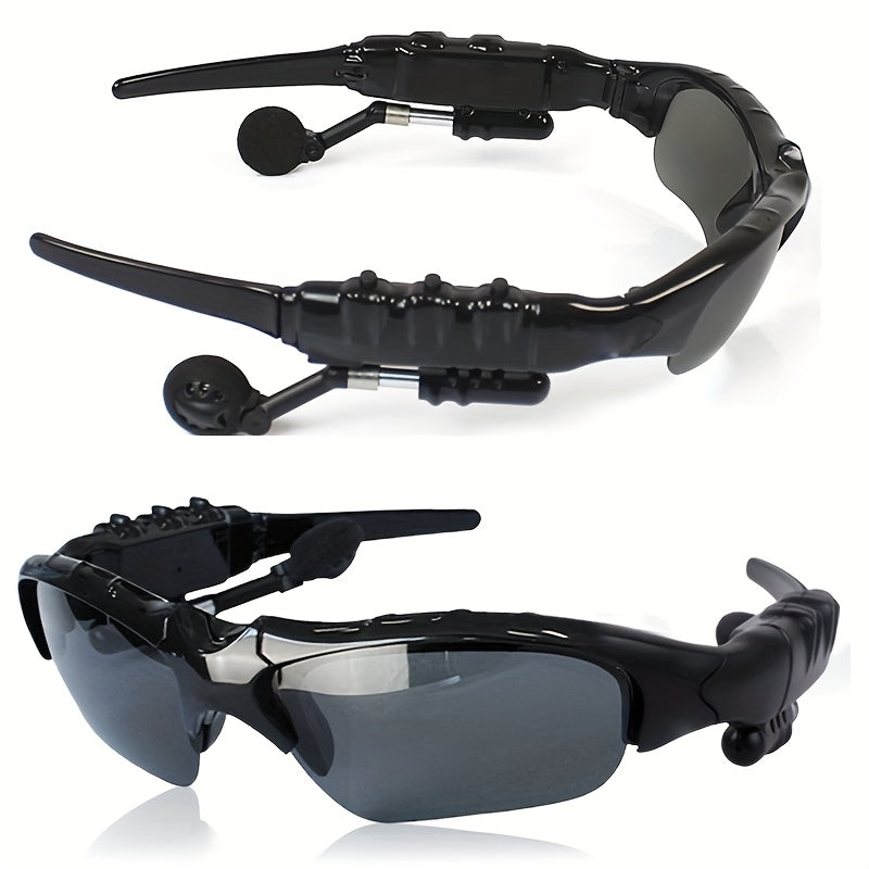 Headphone Glasses Two-In-One Fashion Glasses Headphones, Wireless Headphones with Microphone for Playing Music