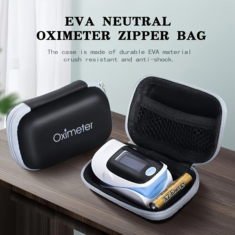 Oximeter Storage Bag And 1pc Cleaning Rod, Portable Packaging Box, Fingertip Pulse Oximeter Storage Case