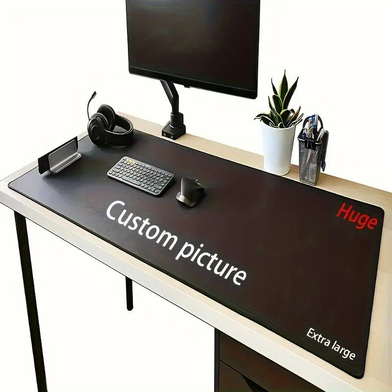 Personalized Large Mouse Pad And Desk Mat with Custom Photo/Text - Features a Non-Slip Base, Perfect for Office, Gaming, Or Home Use - Customize with Your Own Images Or Text - a Great Gift for Professionals And Gamers