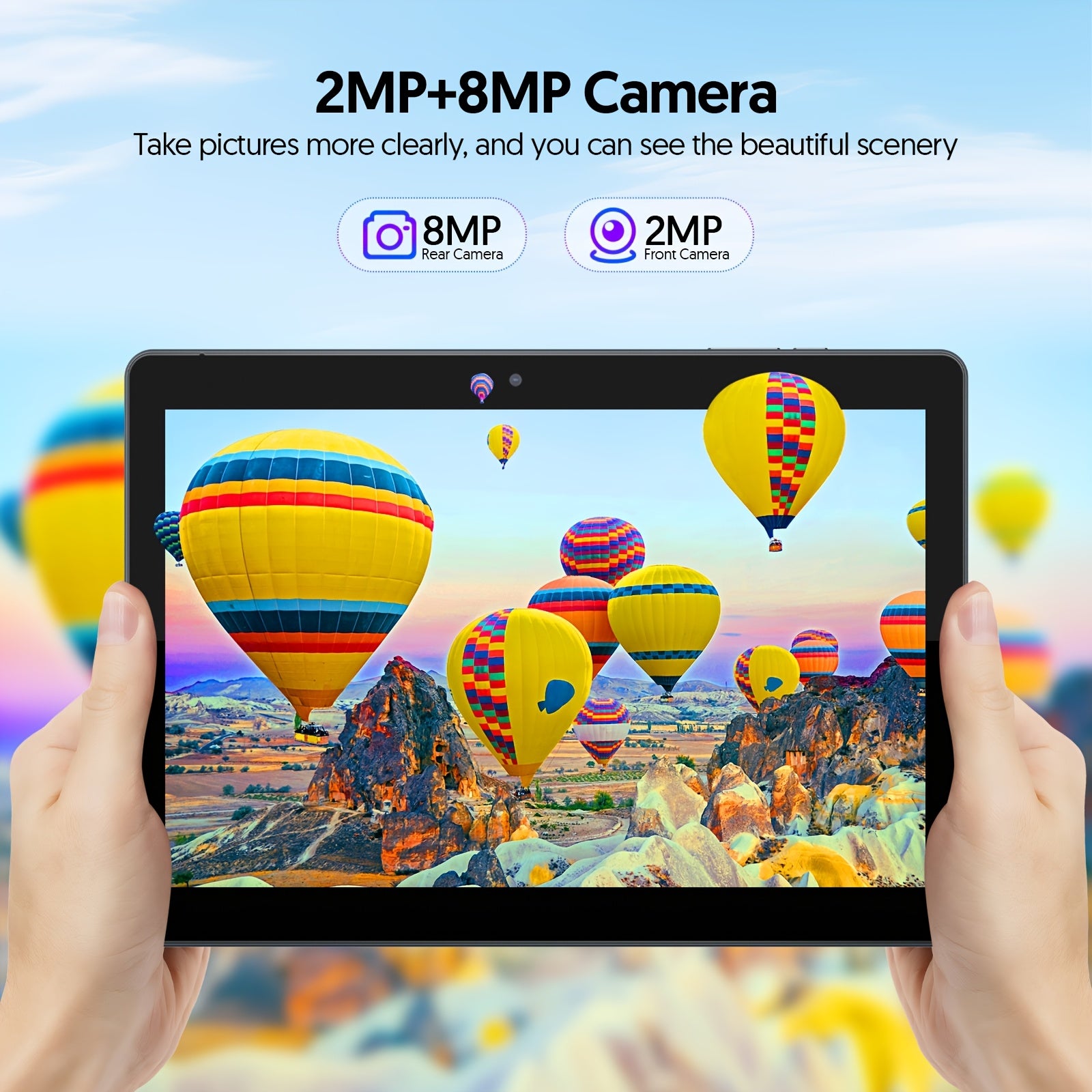 2 In 1 Tablet With Optional Keyboard Case Mouse Stylus, Quad-Core CPU 10 Inch Tablet Android 13 Tablets/Android 14 Tablets, 4(2+2)GB RAM+64GB ROM/ 6(2+4)GB RAM+64GB ROM, 1TB TF Expandable Tableta, 6000mAh Battery, 2MP+8MP Dual Camera, WiFi 1280*800