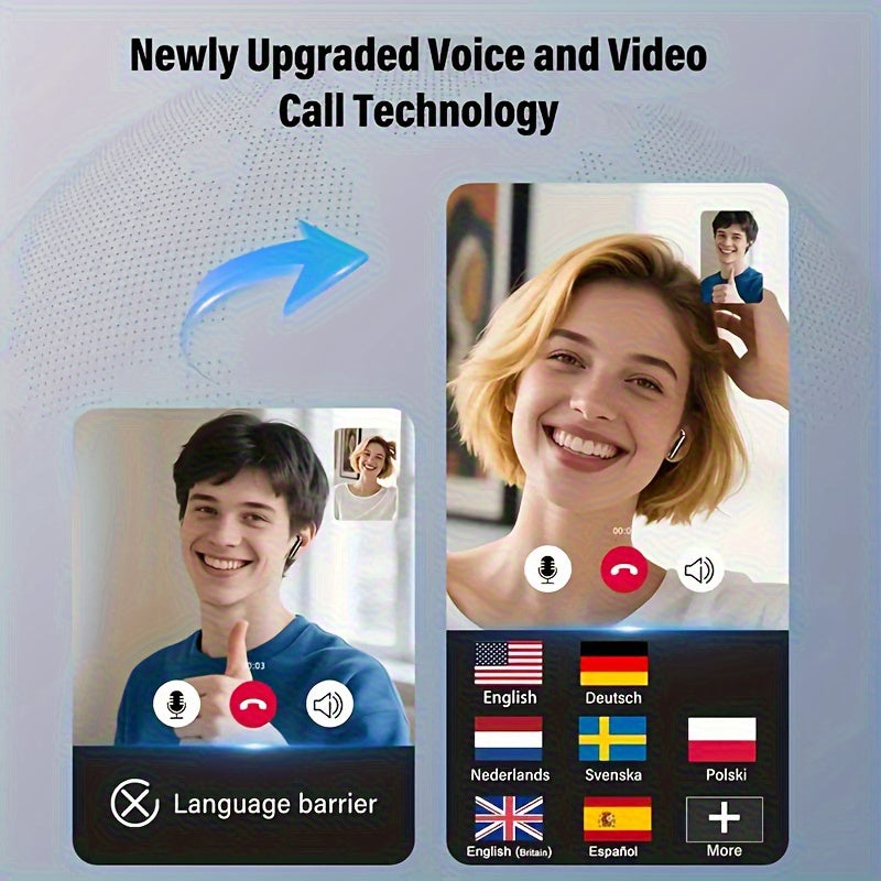 [AI Translation Earphones] 3-In-1 AI Translation Earphones | Real-Time Translation for 156 Languages, Bone Conduction Wireless Headphones - Ideal for Travel, Business, And Learning
