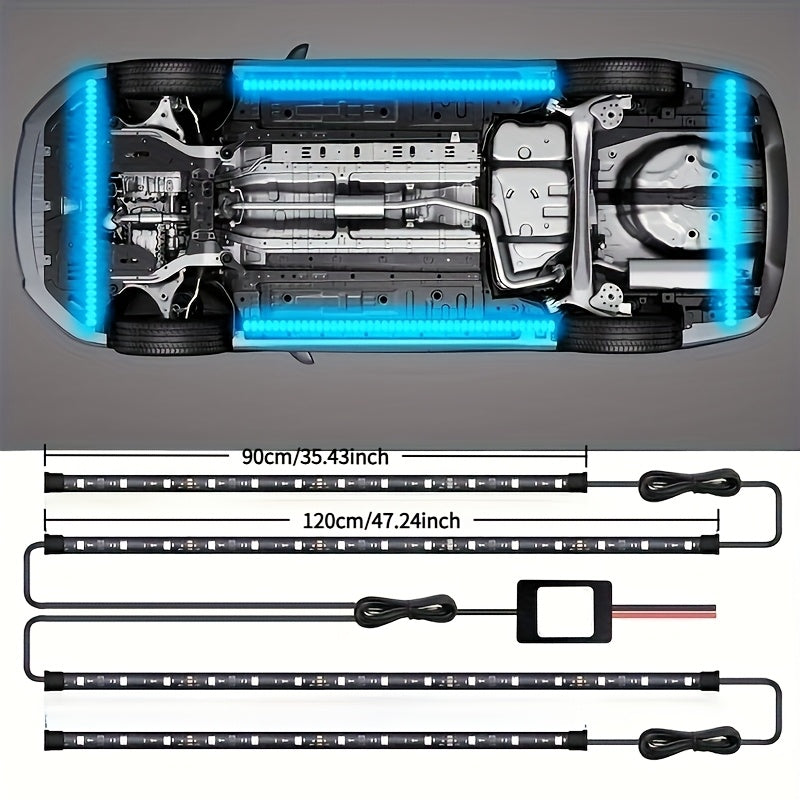 External LED with App Control, Atmosphere Decorative Kit, Multiple Scene Modes, with App Control And Wireless Control, Light, Compatible with Cars, Trucks, Suvs