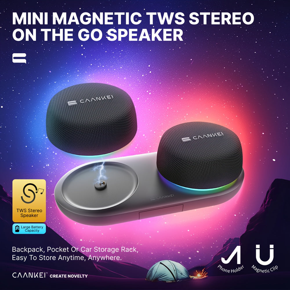 [Portable Dual Speakers] The Latest Compact And Portable Speaker With A Charging Base, 60-Hour Super Long Battery Life, Suitable For Computers And Mobile Phones, Powerful Penetration, Dual Speakers With High-Quality Sound, Strong Bass Surround Stereo Soun