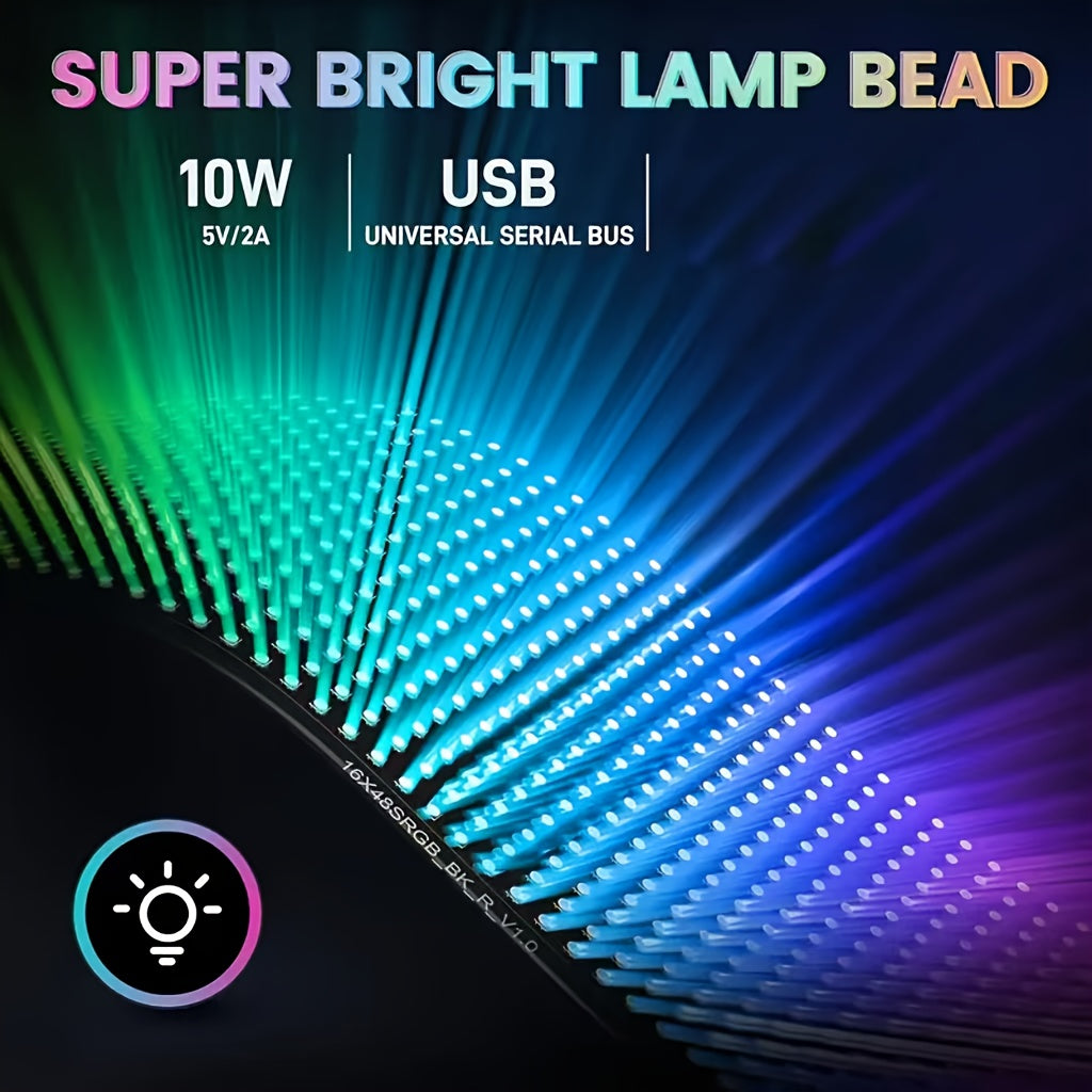 [Flexible LED Matrix Panel]LED Matrix Panel Identification, with USB Power Supply, Application Control and Remote Control; Flexible, DIY Programmable Lighting, Suitable for Cars, Stores, Hotels, Holidays; Easy to Install, Durable Design(No Remote