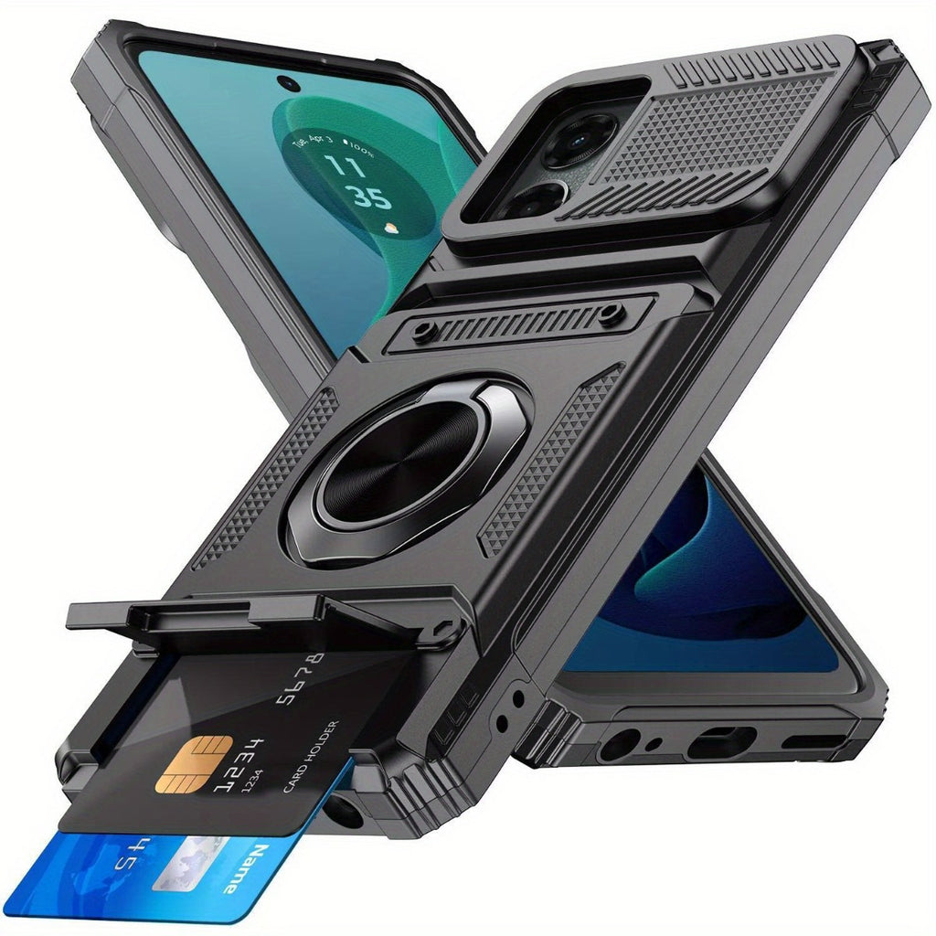 Phone Case Cover with Magnetic Support Metal Kickstand for Moto G 5G 2025/Moto G 5G 2026/Moto G Play 2026 6.7inch