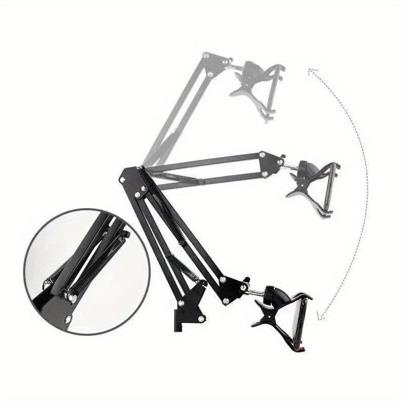 53. 15inches/68. 9inches Multifunctional FlexibleTablet Phone Floor Stand Holder Support Phone Pad Lounger Bed Mount Bracket Live Broadcast Support Fram