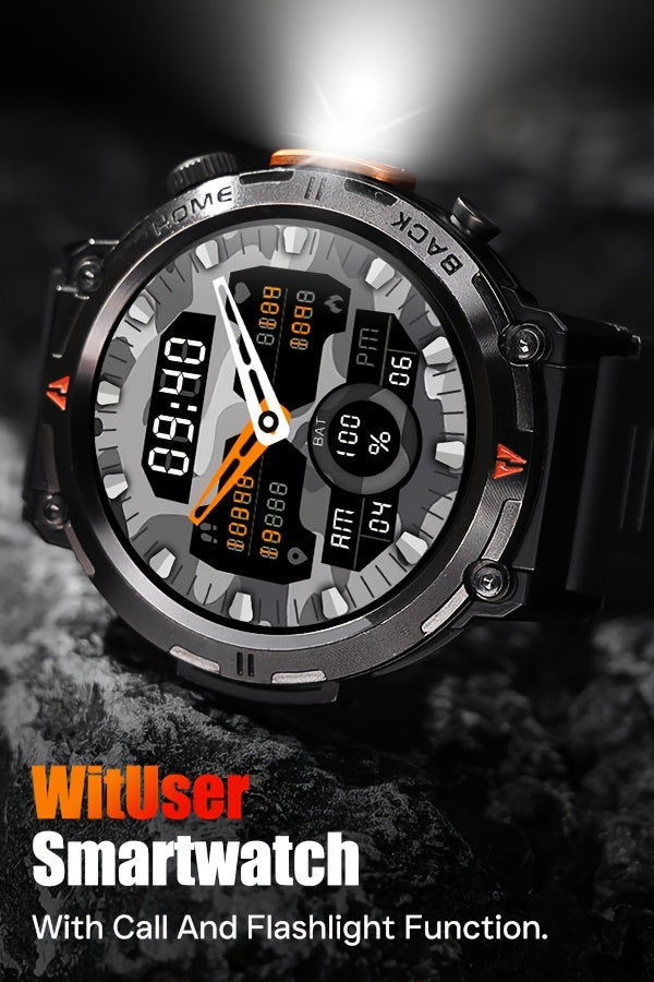 Smart Watch for Men, Wireless Answer Make Calls, Message Notification, HD Touch Smartwatch, Step Counter Sports Smart Watch, Compatible with iPhone and Android Phones
