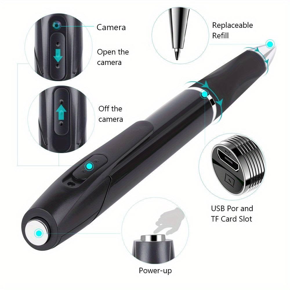 [1080P] 1pc Portable Camera with Video 1080P FHD Security Camera, Indoor/Outdoor Surveillance Camera, Camera, Body Camera Recording, Small Security Camera Optional No Card/ 32GB/ 64GB Card Specs, Perfect Use for Lectures, Class, Office, Business Meeting