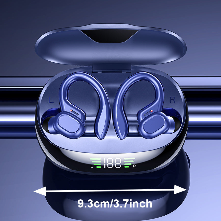 Wireless5.4 Earbuds With Earhook, TWS Stereo Earphones, Sport Headset, Touch Control In Ear Headphones With LED Digital Display Charging Case
