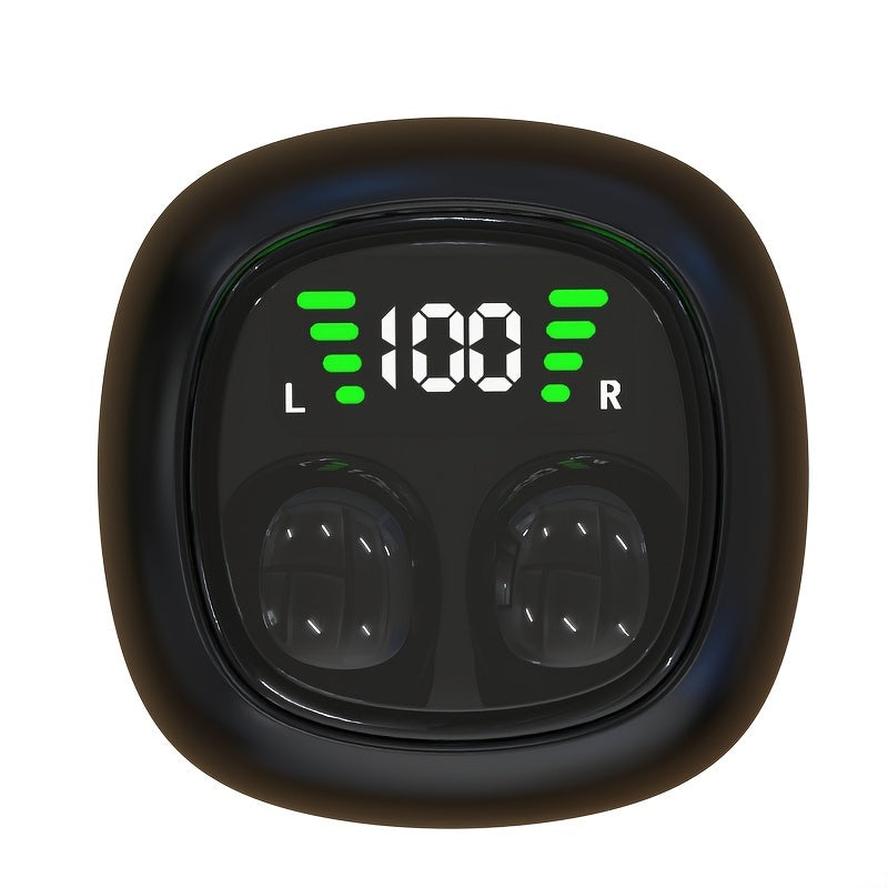 Ultra-small Wireless Earbuds In-Ear Touch Control Mini Wireless Headset With HiFi Stereo Audio, LED Charging Case, Fitness Running Headphones Built-in Mic For Sport/Work/Travel/Sleep