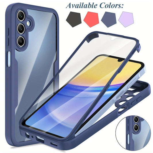 Phone Case: for Samsung for Galaxy A15 A16 A17 A36 A37 A56 A57 5G Only Full Case Shockproof Rugged Phone Cover Built-in Screen Protector