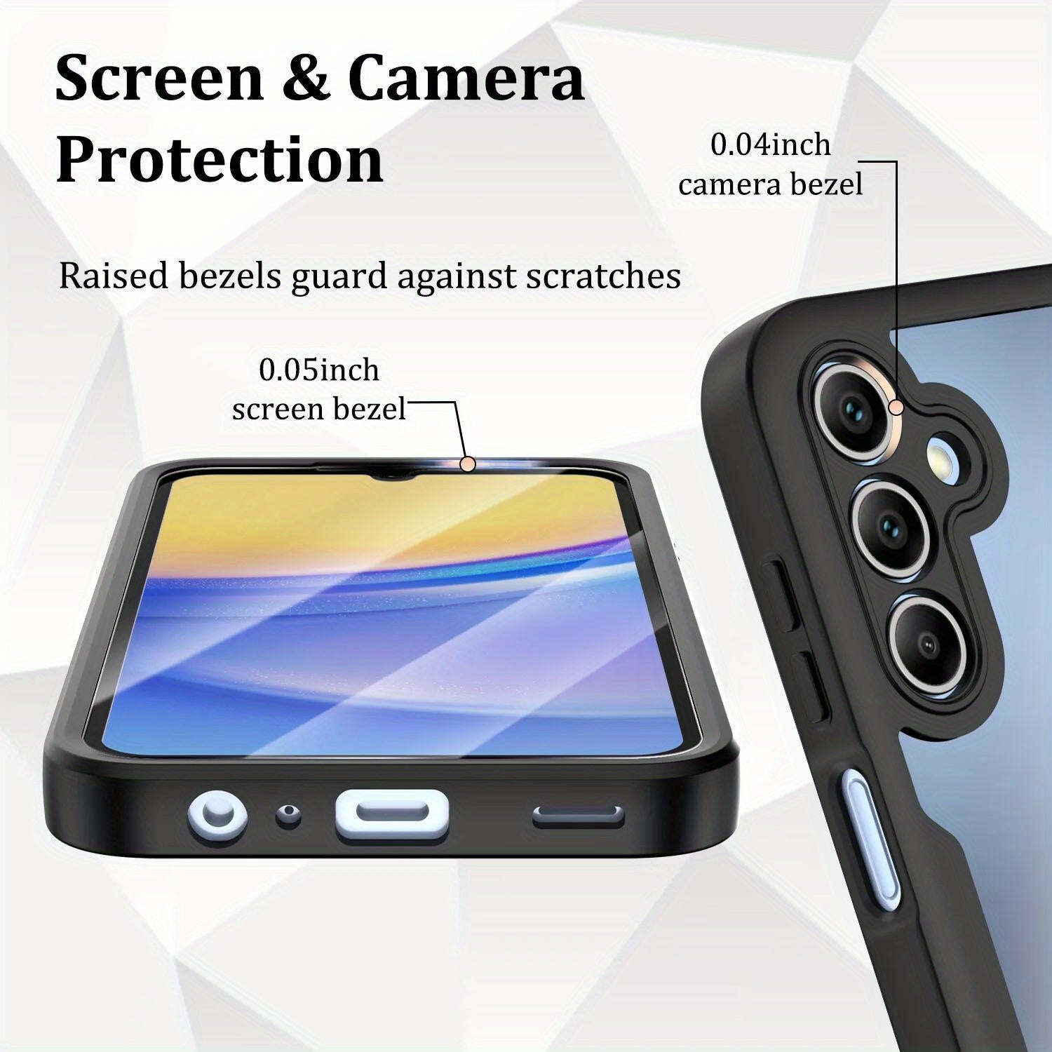 Phone Case: for Samsung for Galaxy A15 A16 A17 A36 A37 A56 A57 5G Only Full Case Shockproof Rugged Phone Cover Built-in Screen Protector